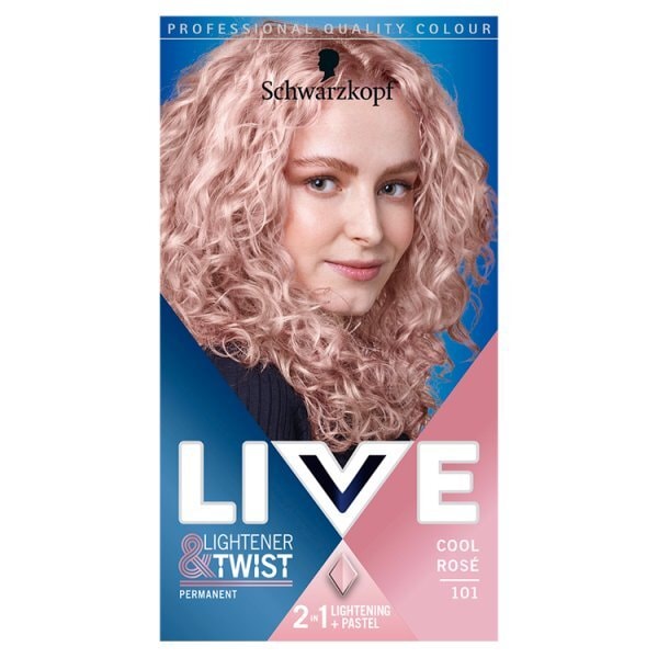 LIVE Lightener + Twist Permanent Pink Hair Dye Cool Rosé