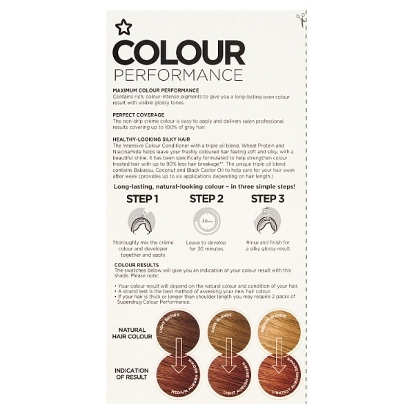 Superdrug Colour Performance 7.04 Natural Lightest Auburn