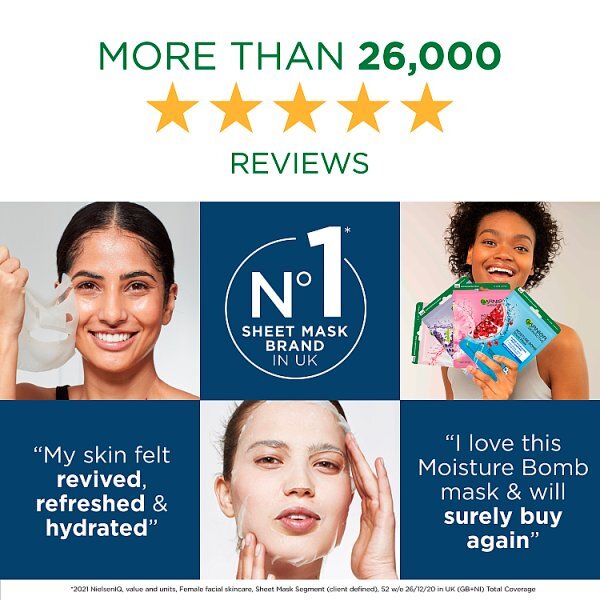 Garnier Moisture Bomb Night-Time Face Tissue Mask