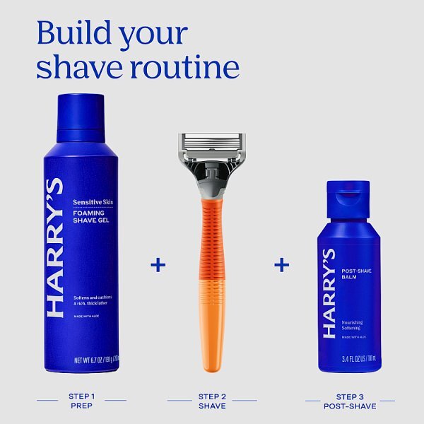 Harry's Men's Razor 1 Indigo Blue Razor 10 Blade Refills