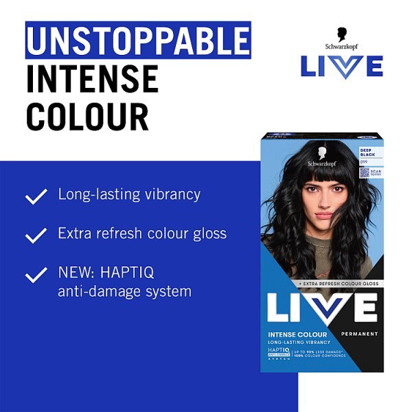 Schwarzkopf LIVE 099 Deep Black Permanent Hair Dye