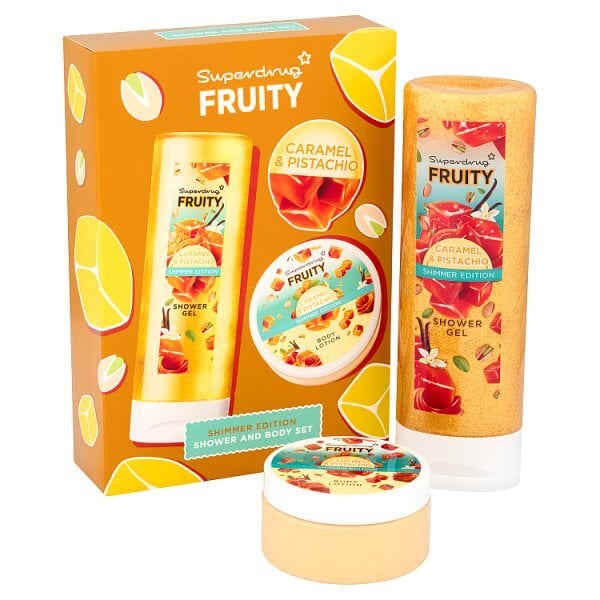 Superdrug Fruity Caramel Shimmer Body Care Gift Set