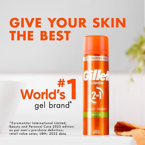 Gillette Fusion5 Sensitive Shaving Gel 200ml