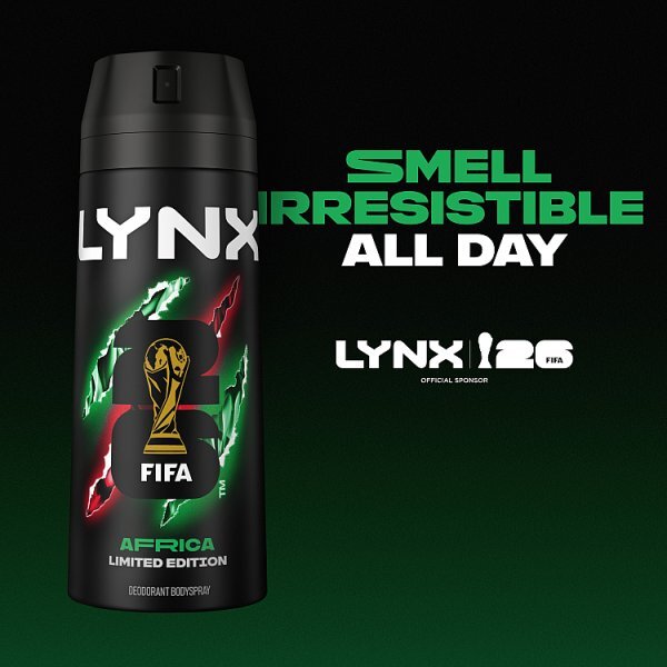 Lynx Africa Aerosol Body Spray 150 ml Fifa World cup Limited Edition