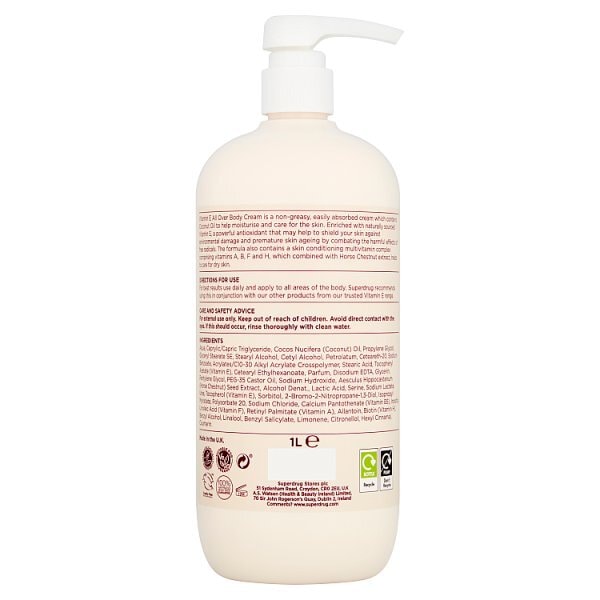 Vitamin E All over Body Cream 1 Litre