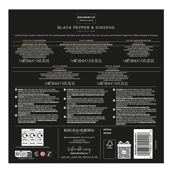 Baylis & Harding Black Pepper & Ginseng Gift Set