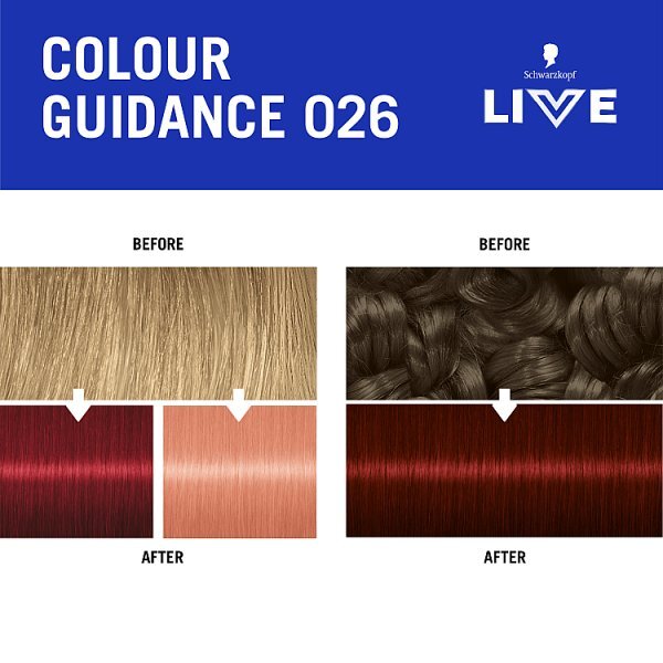 Schwarzkopf LIVE 026 Dark Red Semi-Permanent Hair Dye