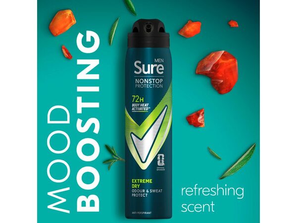 Sure Men Nonstop Protection Extreme Dry Anti-Perspirant Aerosol 250 ml