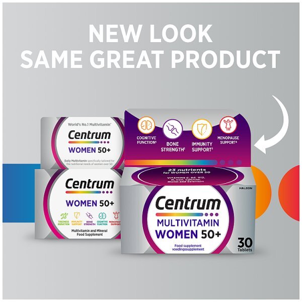 Centrum Women 50+ Multivitamins & Minerals, 30 Tablets