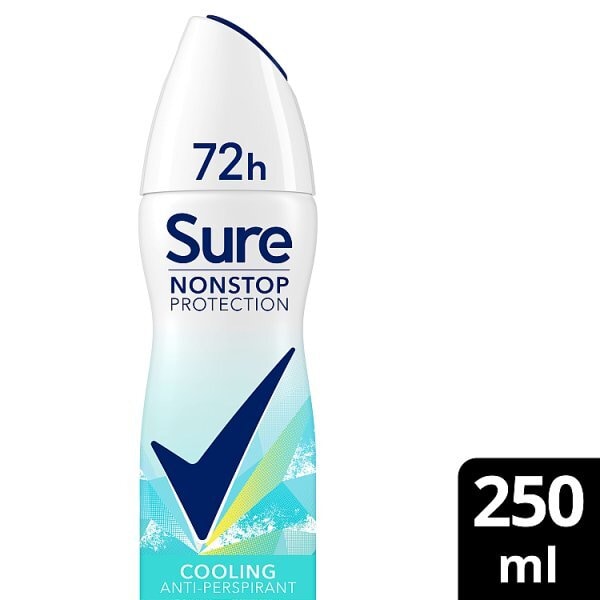 Sure Women Nonstop Cooling Aloe Vera & Eucalyptus 72hr Deodorant Spray 250ml