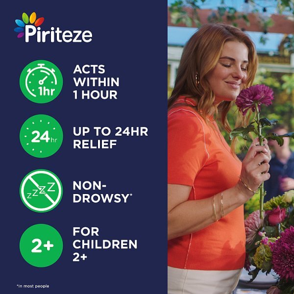 Piriteze Allergy Relief Syrup For Kids Aged 2+, 70Ml