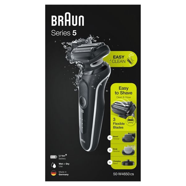 Braun Series 5 50-W4650cs Electric Shaver Men, White