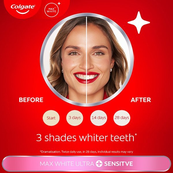 Colgate Max White Ultra+ Sensitive Whitening Toothpaste 75ml