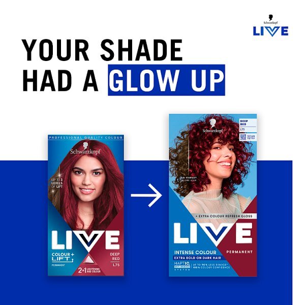Schwarzkopf LIVE L75 Deep Red Permanent Hair Dye