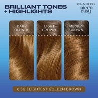 Clairol Nice'n Easy Hair Dye 6.5G Lightest Golden Brown