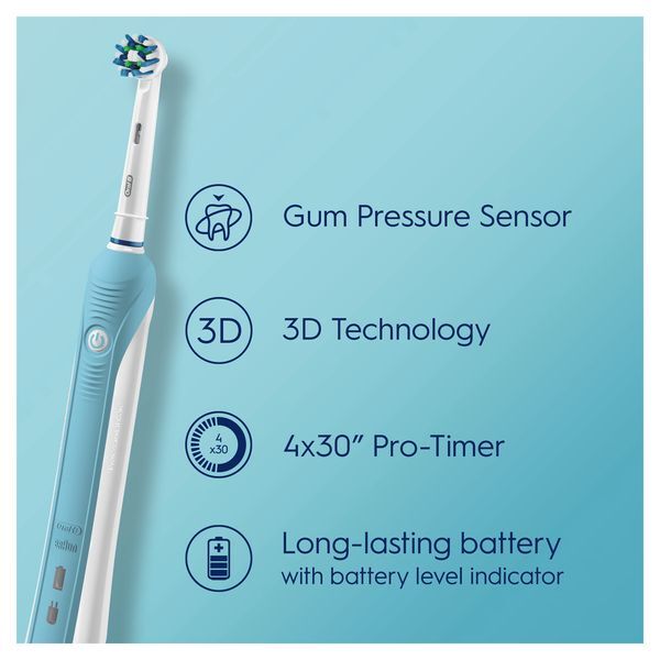 DNR Oral-B Pro 1 Blue Cross Action Electric Toothbrush
