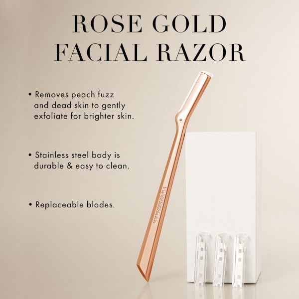 Tweezerman Rose Gold Facial Razor