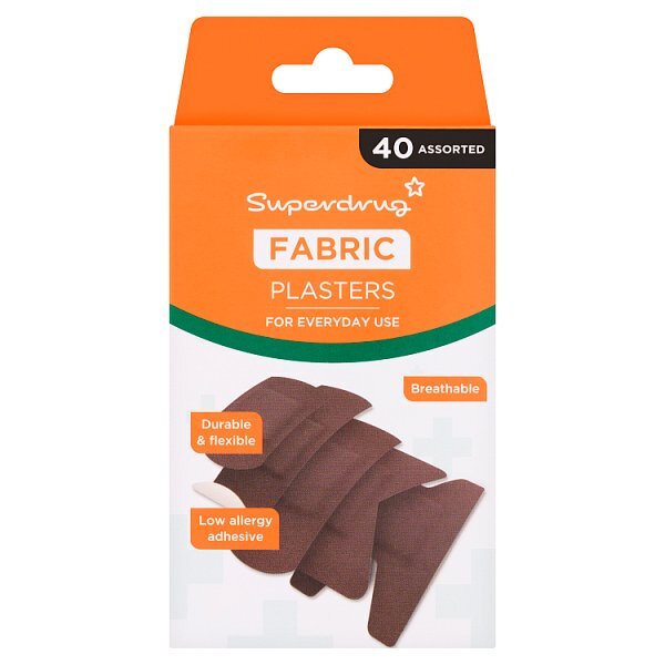 Superdrug Fabric Dark Skin Tone Plasters x40