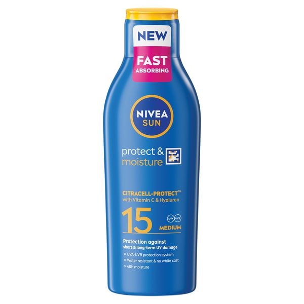 NIVEA SUN Protect & Moisture Sun Cream Lotion SPF15 200ml