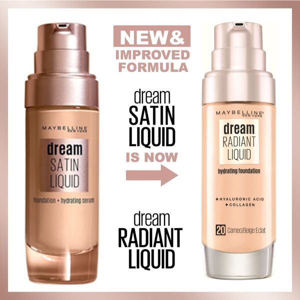 Maybelline Dream Radiant Liquid Foundation 20 Cameo 30ml