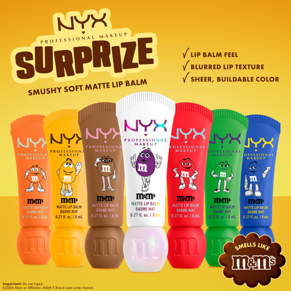 NYX Professional Makeup X M&M's Smushy Surprize Matte Lip Balm