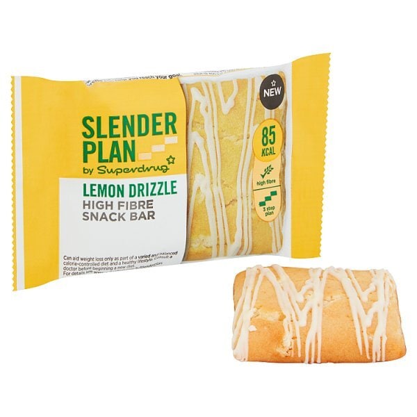 Superdrug Slenderplan Lemon Fibre Brownie Snack Bar 24g