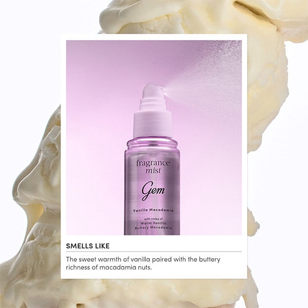 Gem Fragrance Mist For Body & Hair: Vanilla Macadamia 90ml