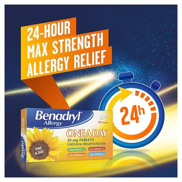 Benadryl Allergy & Hayfever One A Day Tablets 30s