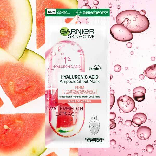 Garnier Firming Ampoule Sheet Mask Watermelon 1% Hyaluronic
