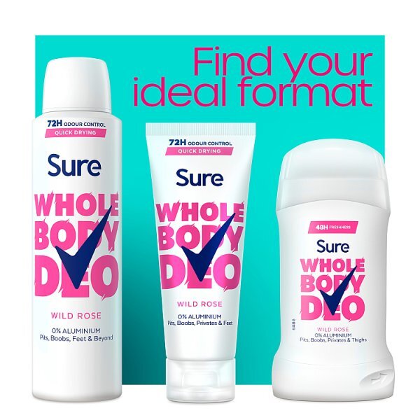 Sure Women Wild Rose 48hr Whole Body Deodorant Stick 50ml