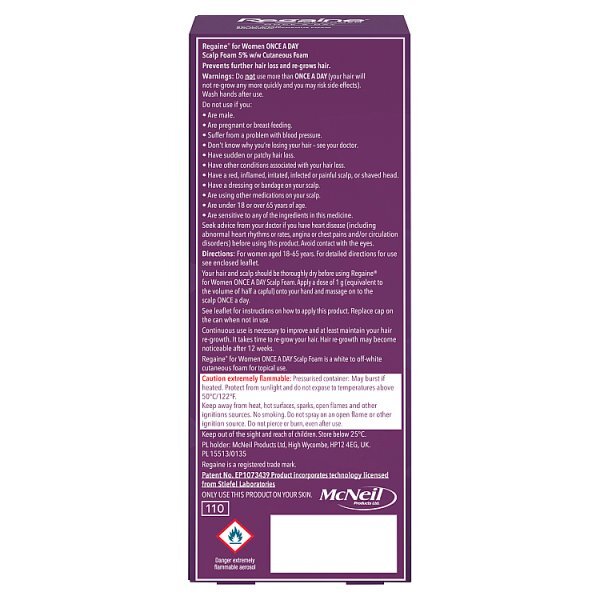 Regaine for Women Scalp Foam Hair Loss & Re-Growth 1x73ml