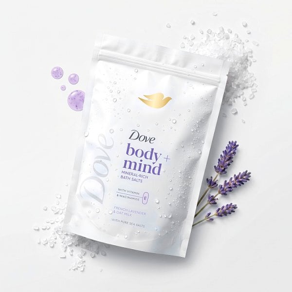 Dove body + mind French Lavender Bath Salts 400g