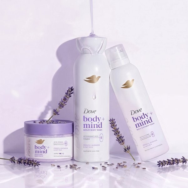 Dove Scrub Jar Lavender & Oat Milk 295Ml