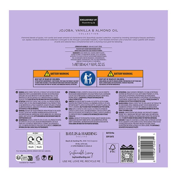 Baylis & Harding Jojoba, Vanilla & Almond Oil Decanter