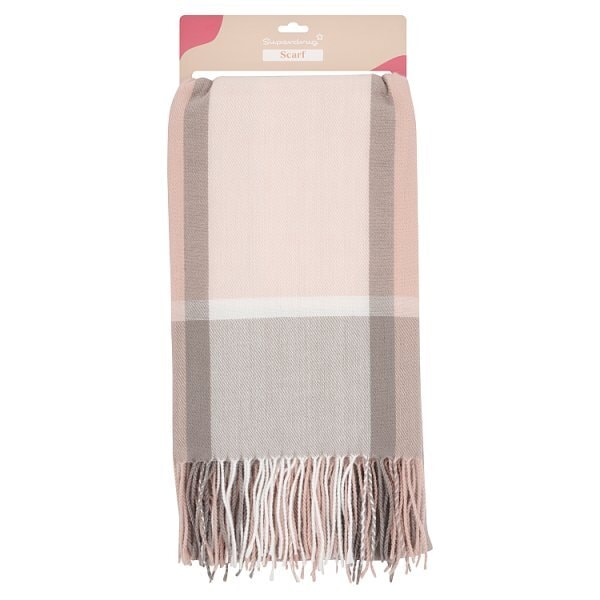 Superdrug Scarf Pink Check