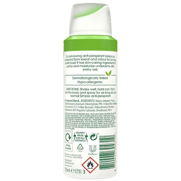 Simple Soothing Anti-perspirant Deodorant 125ml