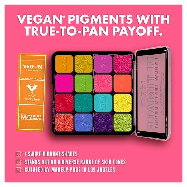 NYX Professional Makeup Ultimate Shadow Palette - I Know That's Bright