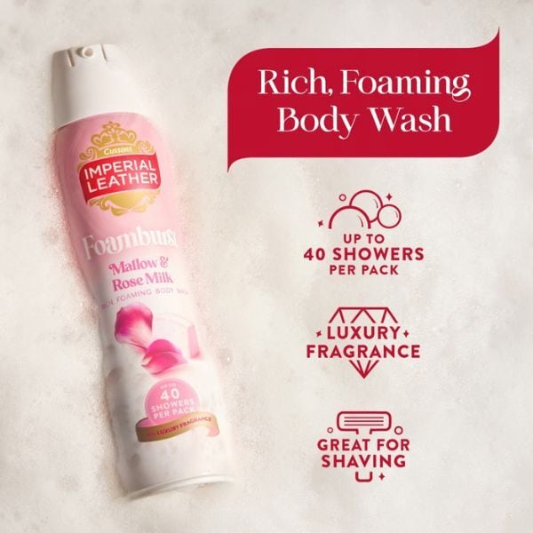 Imperial Leather Mallow & Rose Milk Foamburst Body Wash 200ml