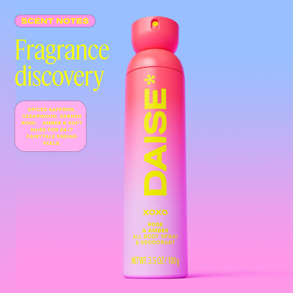 Daise All Body Spray & Deodorant Xoxo Rose & Amber 120 Ml