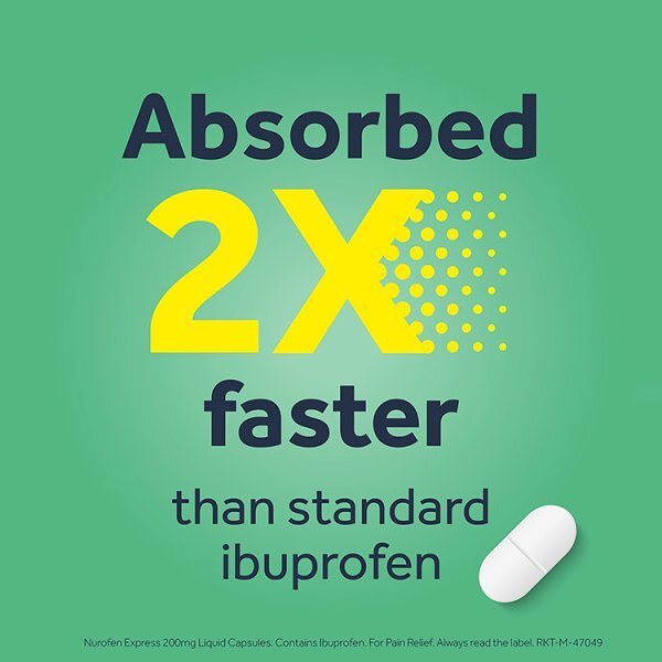 Nurofen Express Ibuprofen 200mg Liquid Capsules 30s