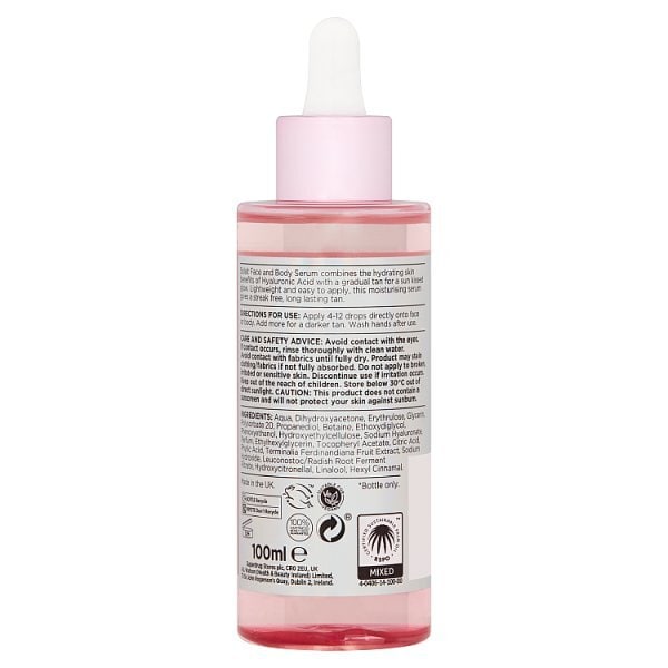 Solait Self Tan Face & Body Serum 100ml with Hyaluronic Acid