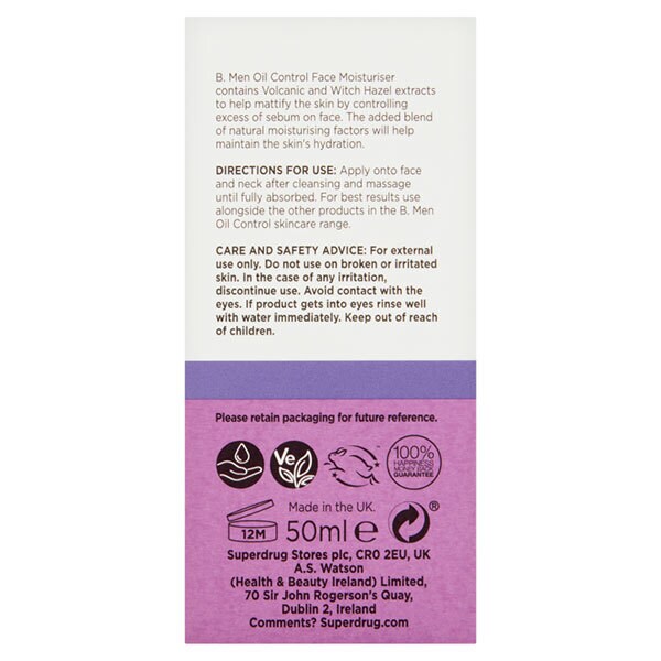 B. Men Oil Control Face Moisturiser 50ml