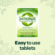 Senokot 7.5mg Tablets Adult Senna Laxative Constipation 20s