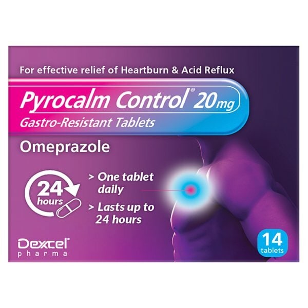 Pyrocalm Control Gastro-Resistant Omeprazole 14 Tabs 20mg