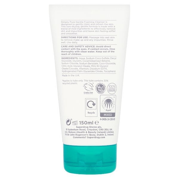 DNR Simply Pure Gentle Foaming Cleanser 150ml