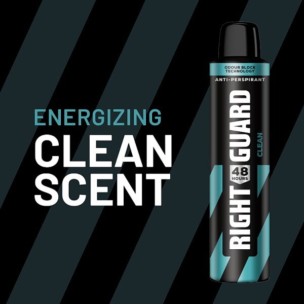 Right Guard Men 48h Anti-Perspirant Deodorant, Clean 250ml