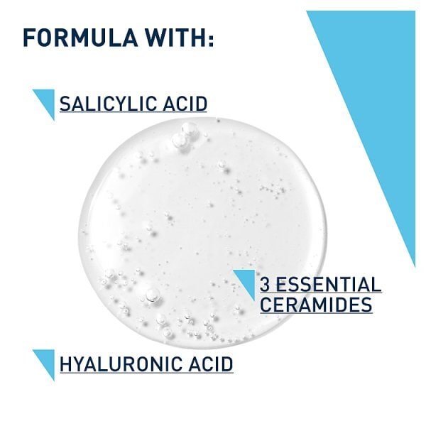 CeraVe Skin Smoothing Cleanser with Salicylic Acid & Hyaluronic Acid for Dry Rough and Bumpy Skin 473ml