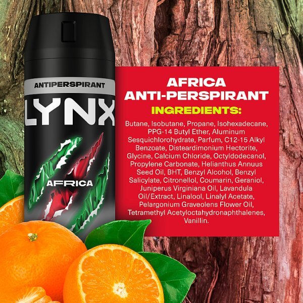 Lynx 72-Hour Antiperspirant Deodorant Spray Africa 150ml