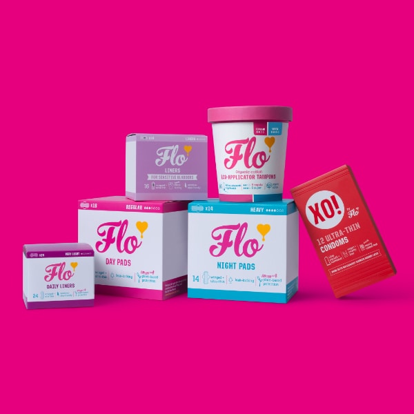 Flo Bamboo Period Pads with Wings Pack, 10 Day + 5 Night