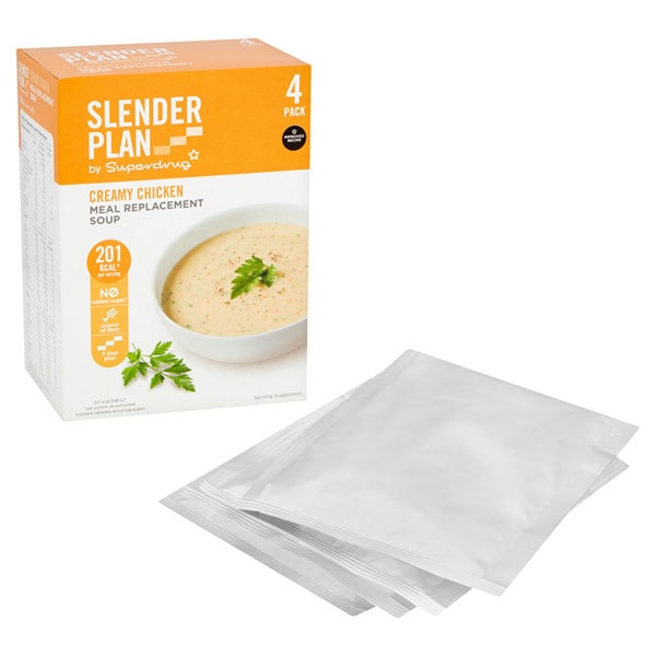 Superdrug Slenderplan Chicken Soup Meal Replacement 4x55g